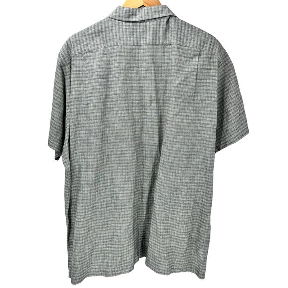 Polo Golf Shirt Mens XL Linen Cotton Clayton Gray Plaid Ralph Lauren - Picture 4 of 7